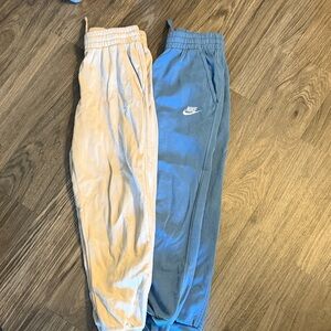 Nike Kids Sweatpants - Blue and Cream